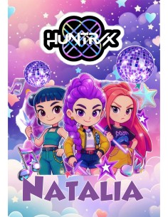 Papel Comestible K-Pop Huntrix para Tarta con Nombre