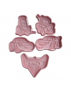 Set 4 Cortadores + Marcadores Cars