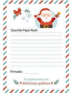 Papel de azúcar carta santa claus