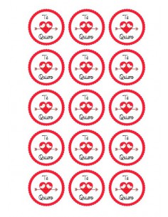 Papel de azúcar San Valentín para galletas 