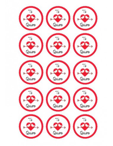 Papel de azúcar San Valentín para galletas 