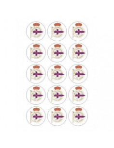 Papel de azúcar escudo Deportivo de la Coruña para galletas 