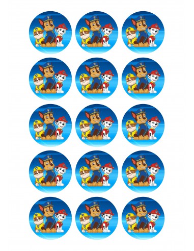 Papel de azúcar Patrulla Canina para galletas